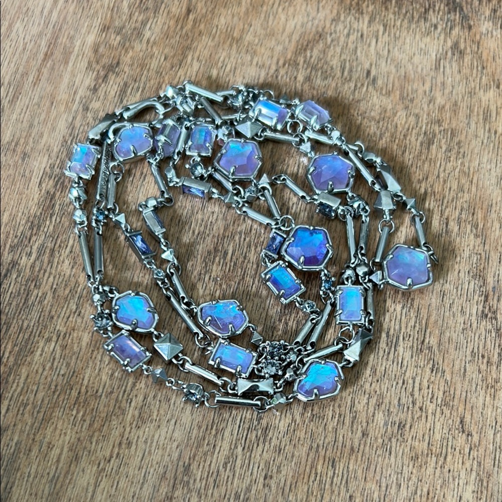Kendra Scott Iridescent Silver Necklace